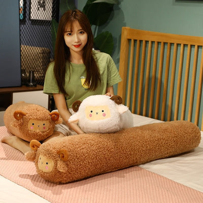 Sheep Body Pillow Plushie, Two Colors, 2.6-3.9' | 80-120 cm plush toy – – – Image 6 | Plushie Produce