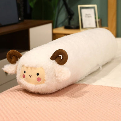 Sheep Body Pillow Plushie, Two Colors, 2.6-3.9' | 80-120 cm plush toy – – White – Image 2 | Plushie Produce