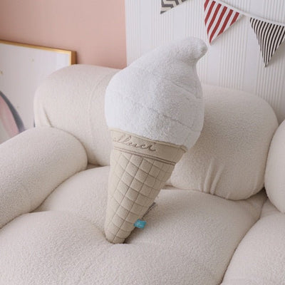 Soft Serve Ice Cream Cone Plushie, Six Varieties, 16-24" | 40-60 cm plush toy – – Vanilla – Image 13 | Plushie Produce