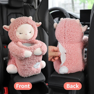 Stuffed Animal Car Tissue Holder/Trash Can, Four Styles, 16" | 40 cm plush toy – – Lovely Sheep – Image 8 | Plushie Produce