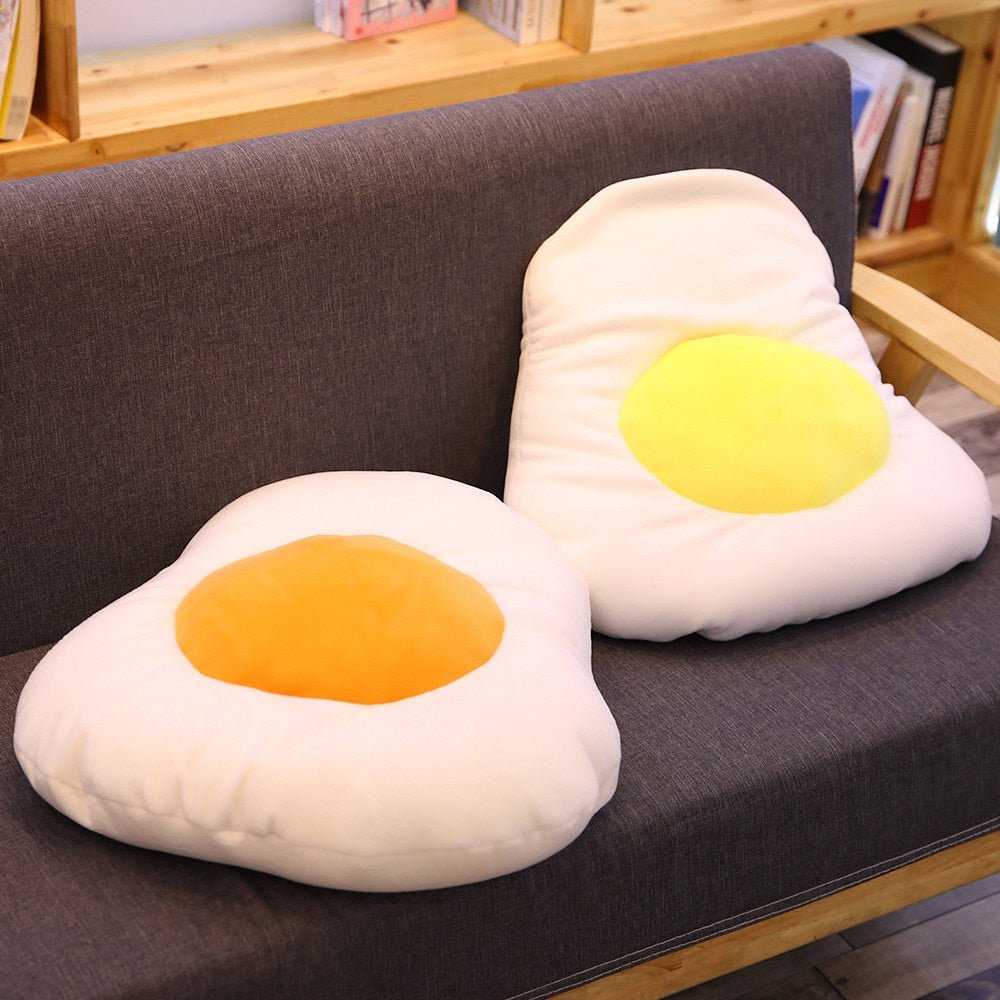 Sunnyside Up Egg Plushie, Two Colors, 12-24" | 30-65 cm plush toy – – – Image 1 | Plushie Produce