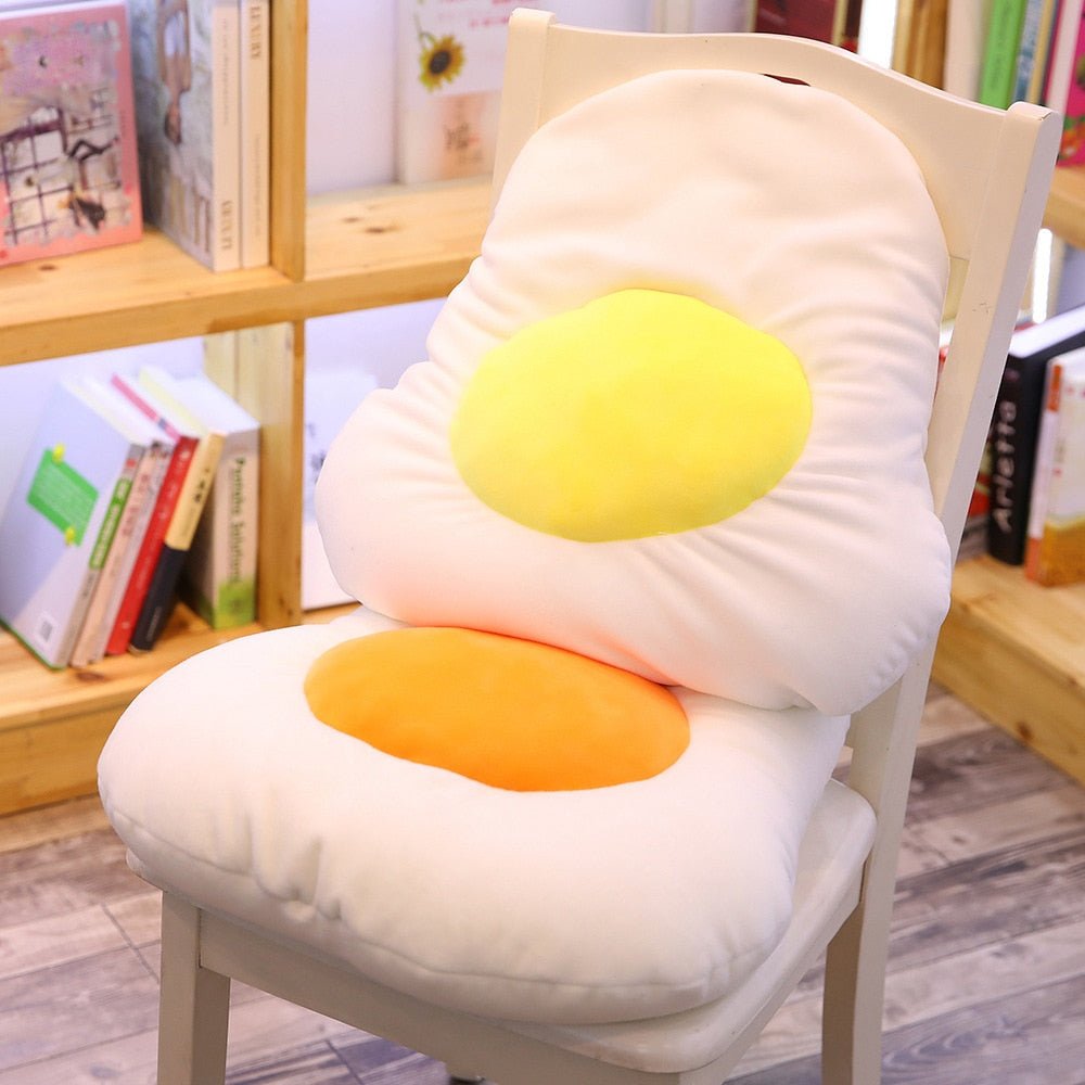 Sunnyside Up Egg Plushie, Two Colors, 12-24" | 30-65 cm plush toy – – – Image 2 | Plushie Produce