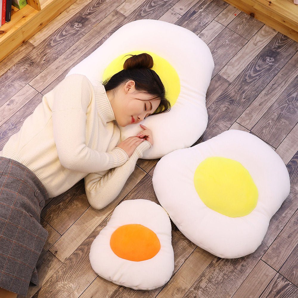 Sunnyside Up Egg Plushie, Two Colors, 12-24" | 30-65 cm plush toy – – – Image 4 | Plushie Produce