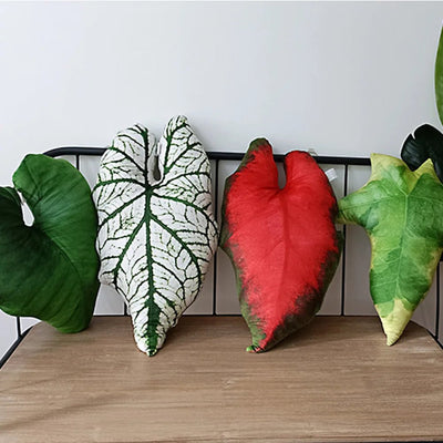 Tropical Leaf Plushie Throw Pillow, 22 Styles plush toy – – – Image 23 | Plushie Produce