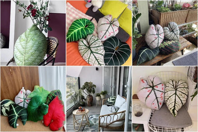 Tropical Leaf Plushie Throw Pillow, 22 Styles plush toy – – – Image 9 | Plushie Produce